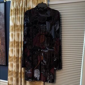 Free People Velvet Long Sleeve Tunic